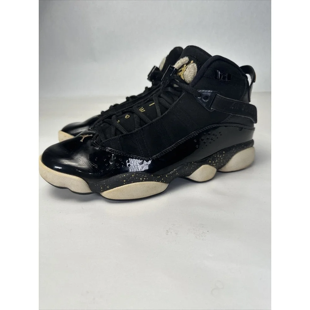 Nike Air Jordan 6 Rings Black Metalic Gold 322992-007 Basketball Shoes‎ 8